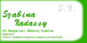 szabina nadassy business card