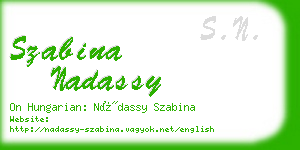 szabina nadassy business card